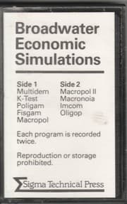The Broadwater economics simulations