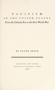 Pacifism in the United States