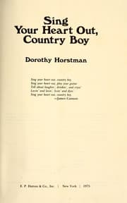 Sing your heart out, country boy