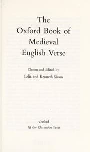 The Oxford book of medieval English verse