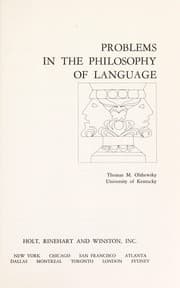 Problems in the philosophy of language