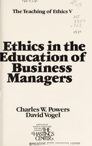 Ethics in the education of business managers