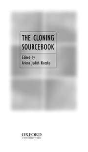 The cloning sourcebook