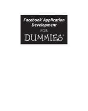 Facebook application development for dummies