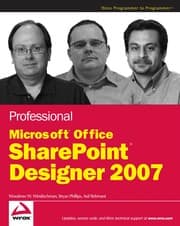 Professional Microsoft SharePoint designer 2007