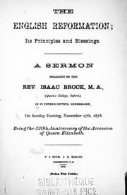 The English reformation, its principles and blessings