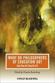 What do philosophers of education do?