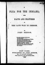 A plea for the Indians